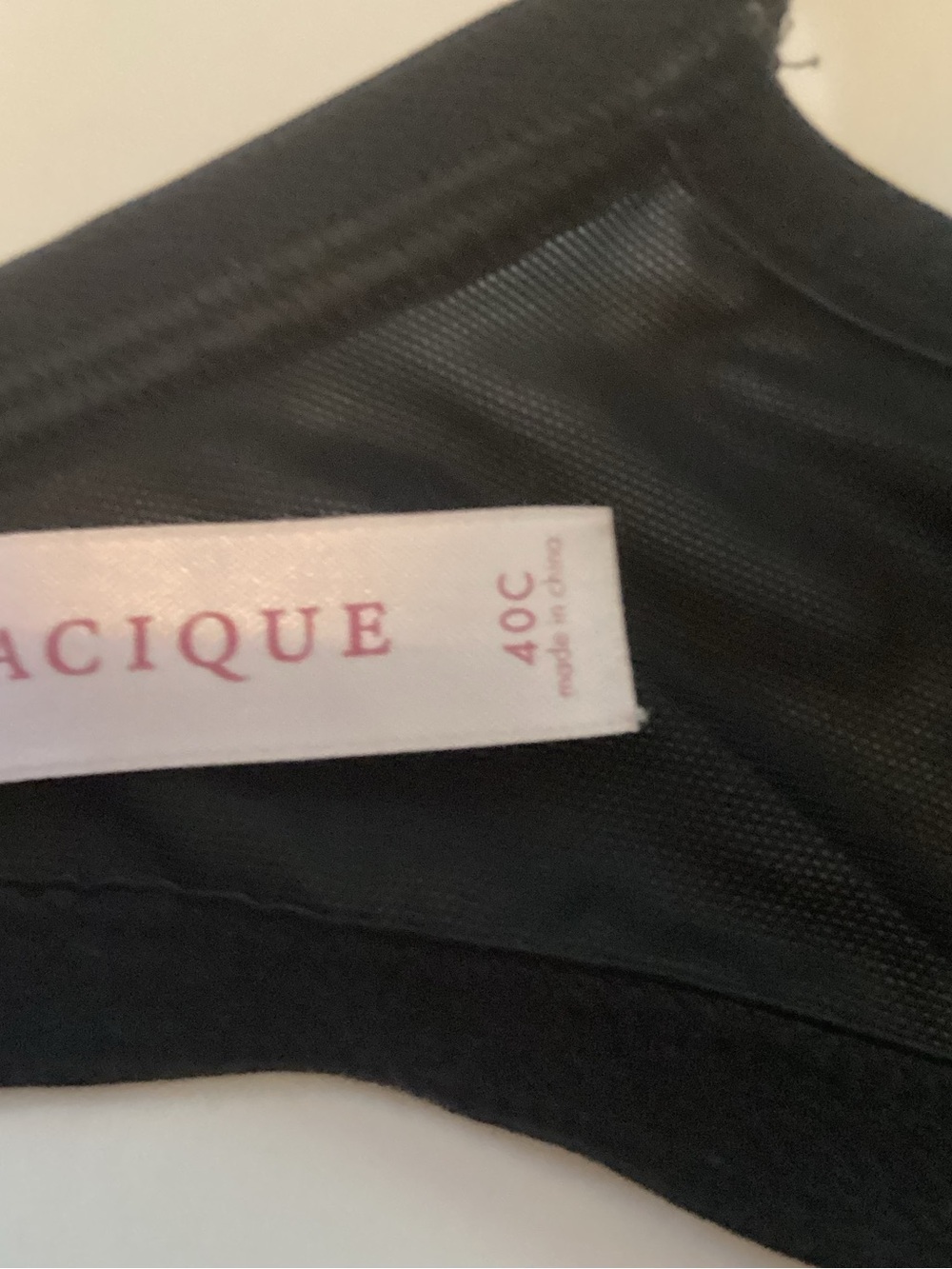 Cacique Black Bra & Panty Set with Light Blue Embroidery - Picture 2 of 3